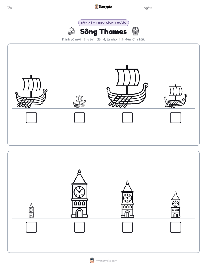 Thứ Tự Kích Thước