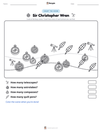 Sir Christopher Wren printable worksheet preview