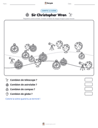 Aperçu de la feuille de travail imprimable Sir Christopher Wren