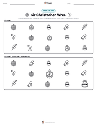 Sir Christopher Wren printable worksheet preview