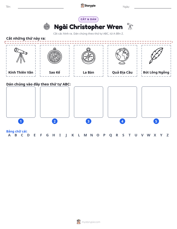 Cắt & Dán Chữ Cái