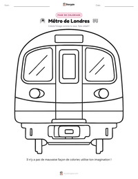 Aperçu de la feuille de travail imprimable Métro de Londres