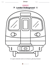 London Underground afdrukbare werkblad voorbeeld
