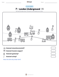 London Underground afdrukbare werkblad voorbeeld