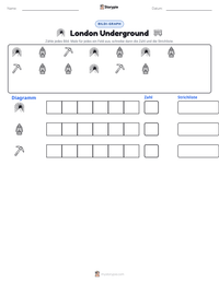 London Underground druckbare Arbeitsblatt Vorschau