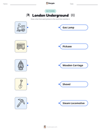 London Underground printable worksheet preview