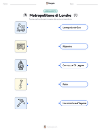 Anteprima della scheda stampabile di Metropolitana di Londra