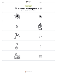 London Underground printable worksheet preview