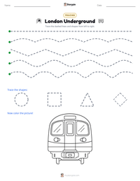 London Underground printable worksheet preview