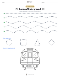 London Underground afdrukbare werkblad voorbeeld