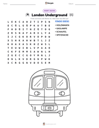 London Underground druckbare Arbeitsblatt Vorschau