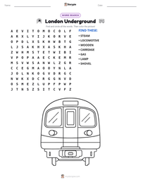 London Underground printable worksheet preview