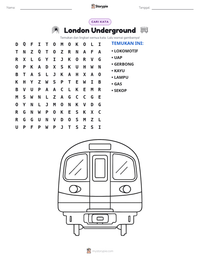 Prabaca lembar kerja cetak London Underground
