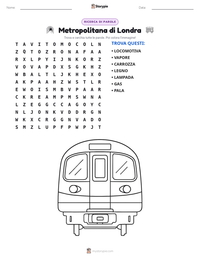 Anteprima della scheda stampabile di Metropolitana di Londra