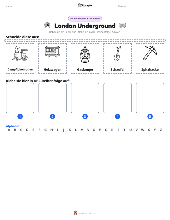 Schneiden & Einfügen Alphabet