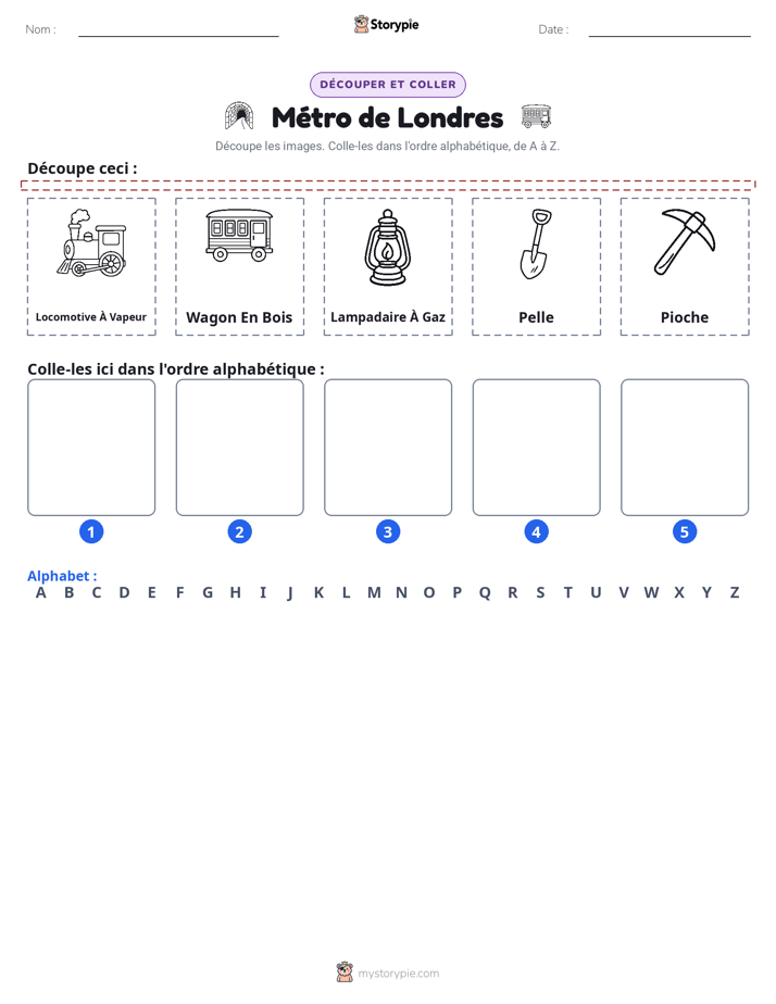 Découper & Coller l'Alphabet