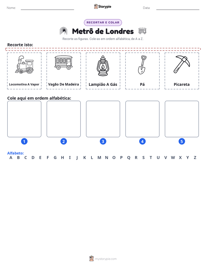 Recortar & Colar Alfabeto