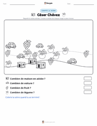 Aperçu de la feuille de travail imprimable Cesar Chavez
