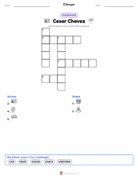 Cesar Chavez printable worksheet preview