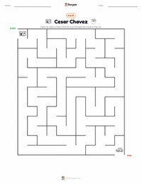 Cesar Chavez printable worksheet preview