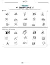 Cesar Chavez printable worksheet preview