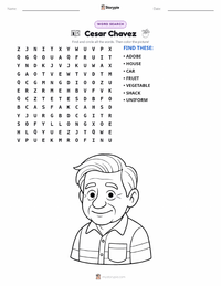 Cesar Chavez printable worksheet preview