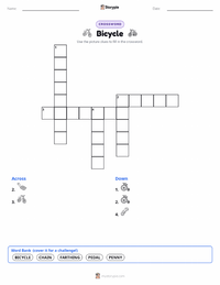 Bicycle printable worksheet preview