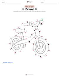 Fahrrad druckbare Arbeitsblatt Vorschau