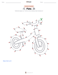 Fiets afdrukbare werkblad voorbeeld