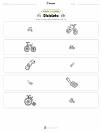 Vista previa de la hoja de trabajo imprimible de Bicicleta