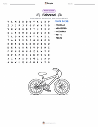 Fahrrad druckbare Arbeitsblatt Vorschau