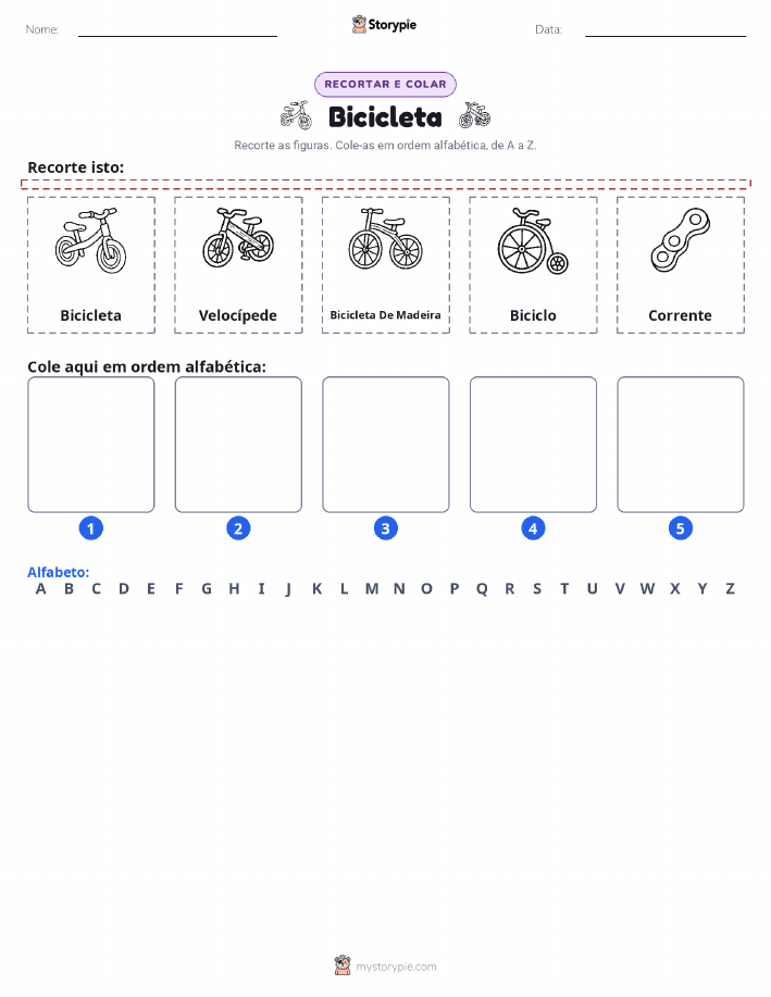 Recortar & Colar Alfabeto