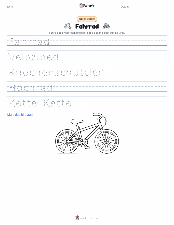 Schreibübung