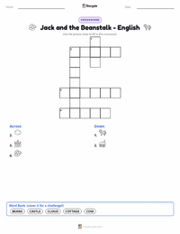 Jack and the Beanstalk - English printable worksheet preview