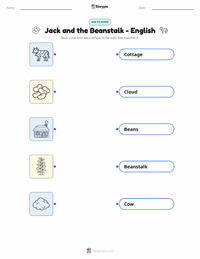Jack and the Beanstalk - English printable worksheet for kids