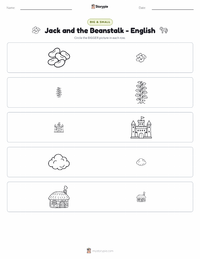Jack and the Beanstalk - English printable worksheet preview