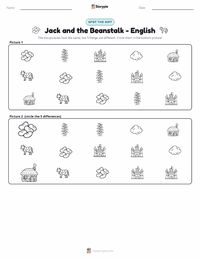 Jack and the Beanstalk - English printable worksheet preview