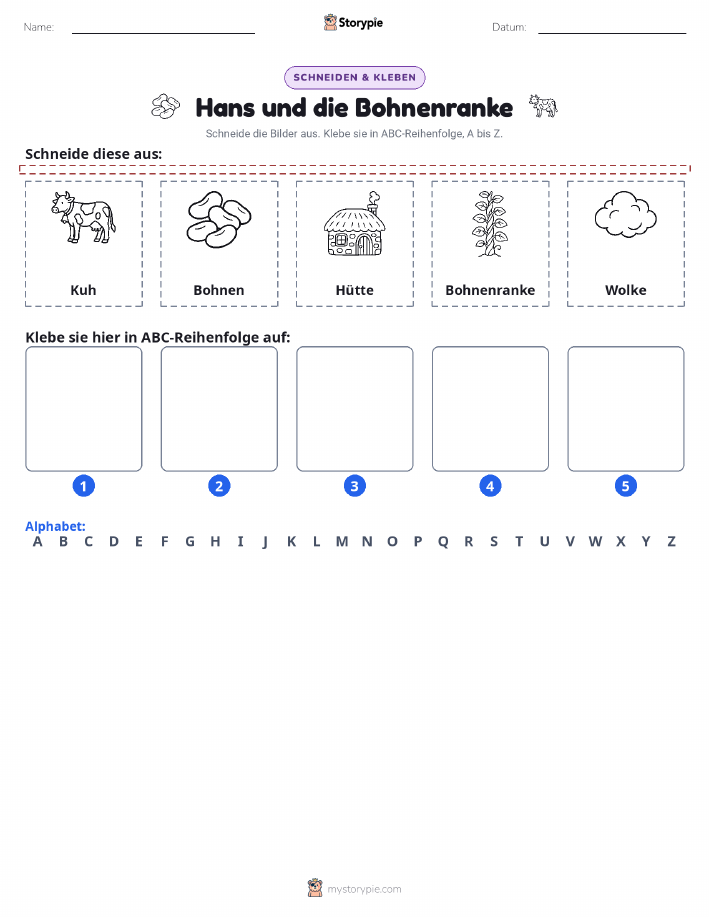 Schneiden & Einfügen Alphabet