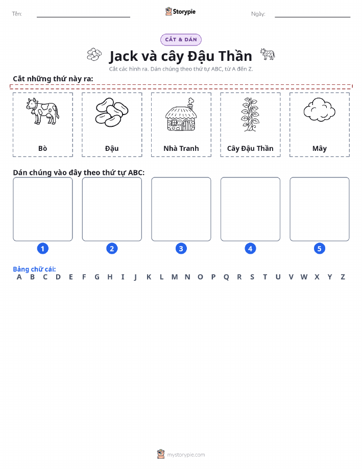 Cắt & Dán Chữ Cái
