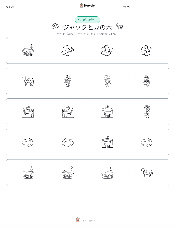 異なるものを見つけよう