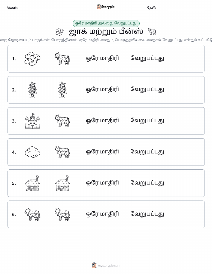 அதே அல்லது மாறுபட்டது