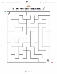 The Four Seasons (Vivaldi) printable worksheet preview