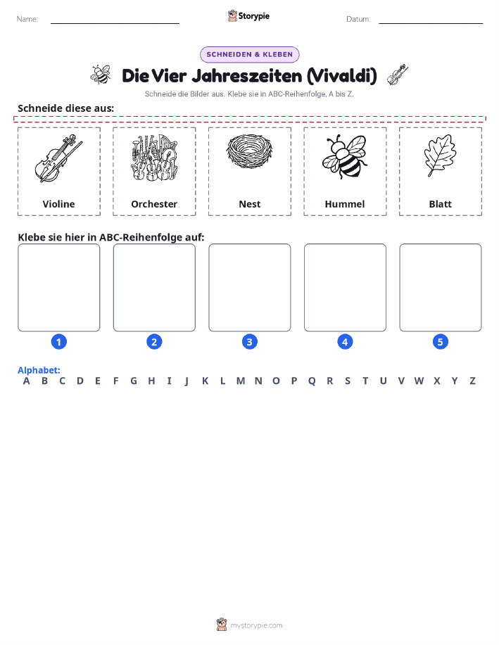 Schneiden & Einfügen Alphabet