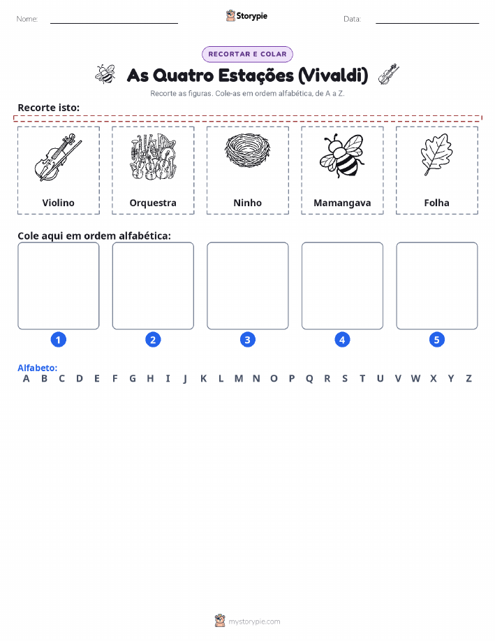 Recortar & Colar Alfabeto