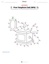 First Telephone Call (1876) printable worksheet preview