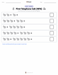 First Telephone Call (1876) printable worksheet preview