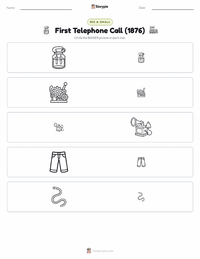 First Telephone Call (1876) printable worksheet preview