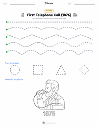 First Telephone Call (1876) printable worksheet preview