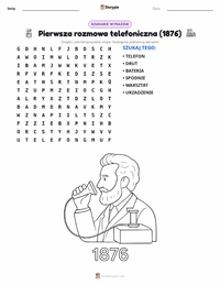 Podgląd drukowalnego arkusza ćwiczeń Pierwsza rozmowa telefoniczna (1876)