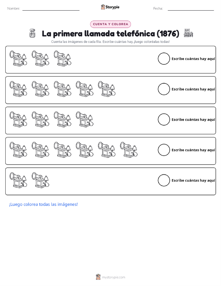 Contar y Colorear